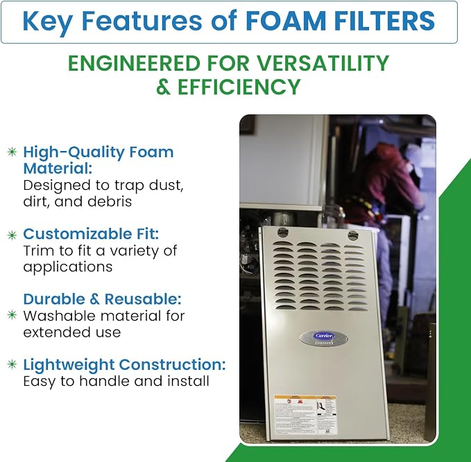 Filter Everything Replacement Return Foam Filter- Air Filter Compatible - Image 3