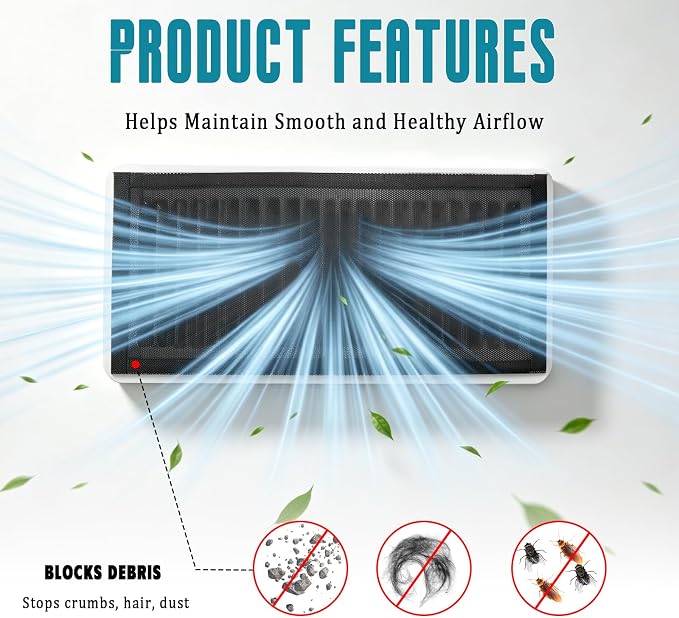 8 Pack Magnetic Vent Screen Mesh Covers 4x10 inch & 8 Pack Air Vent Filters - Image 6