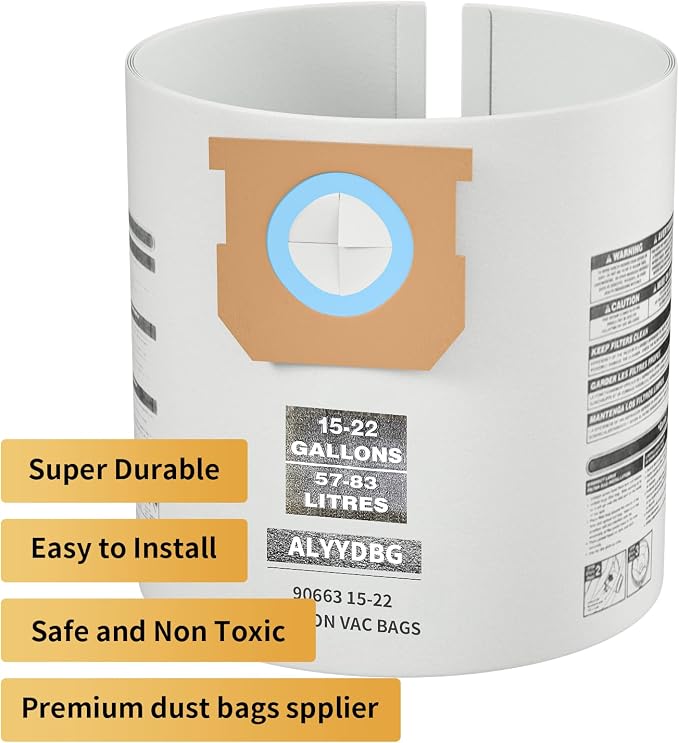 for Shop Vac Bags 15-22 Gallon, Type G 90663 9066300; Type J 90673 9067300 and - Image 2