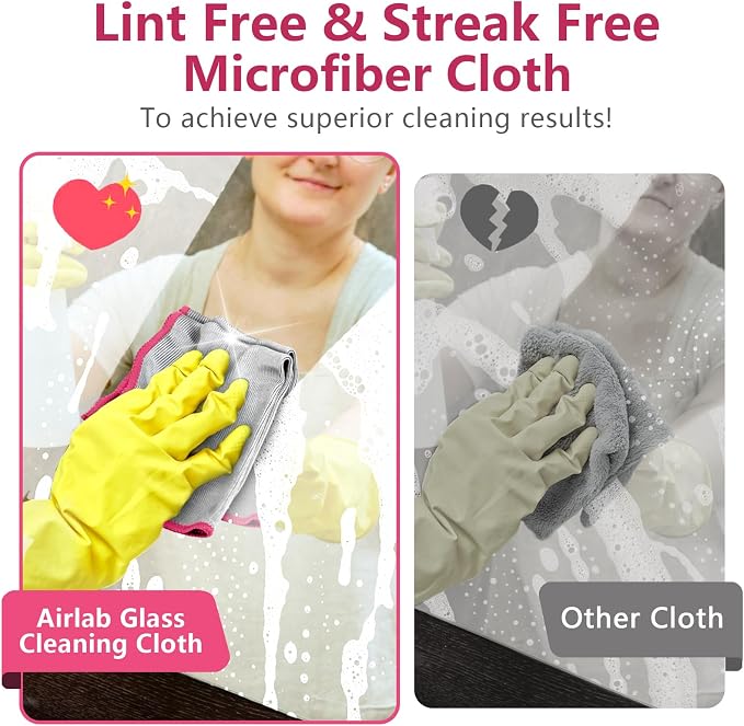 Airlab Glass Polishing Cloth Streak Free Miracle Cleaning Cloth Lint Free - Image 8