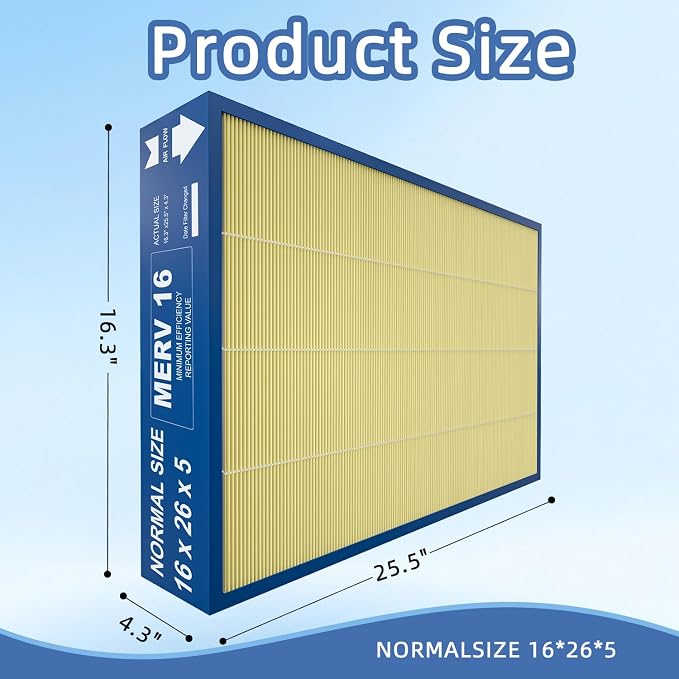16x26x5 MERV16 Pet Replacement Filter Compatible - Image 3