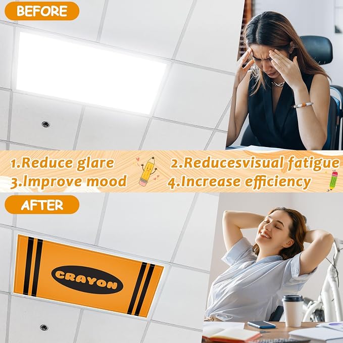 8 Pcs Fluorescent Light Covers - Image 3