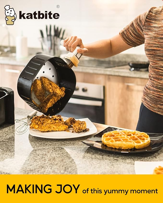 Katbite Air Fryer Parchment Paper Liners 120Pcs, 7.5 inch Perforated Parchment - Image 8