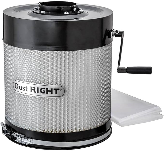 Dust Right 650 CFM Wall Mount Dust Collector 1 Micron – Canister Filter by RocklerWoodworkingandHardware