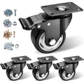Caster Wheels - 3 Inch Casters Set of 4 Heavy Duty, BOSGEOT Locking Industrial by BOSGEOT