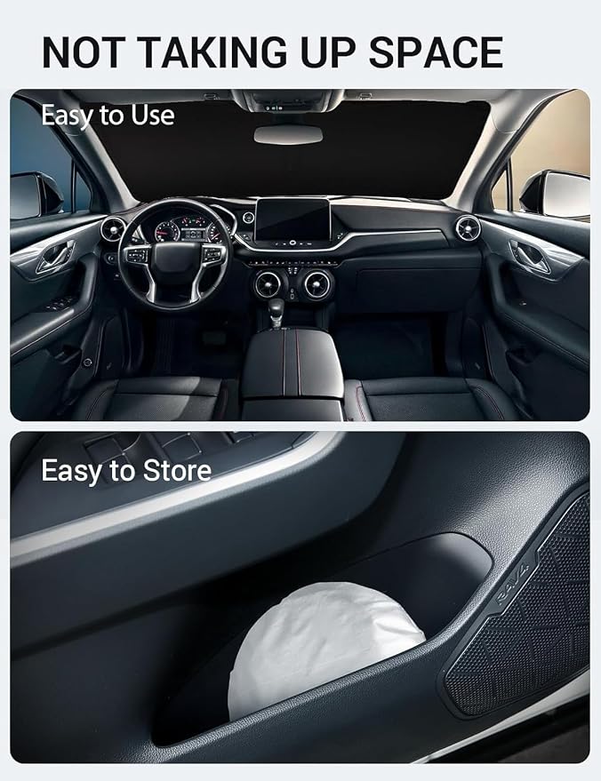 Proadsy Windshield Sun Shade for Chevrolet Blazer 2019–2025 2026 Foldable Front - Image 9