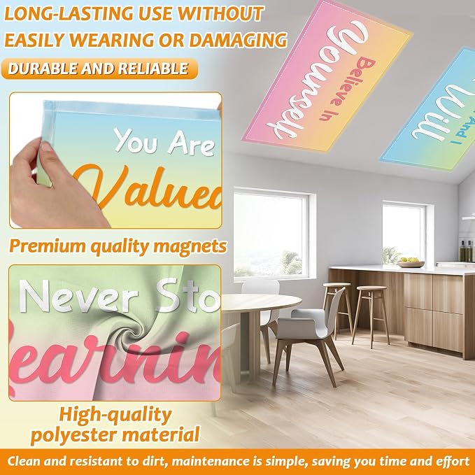 Wiooffen 6PCS Fluorescent Light Covers - Image 3