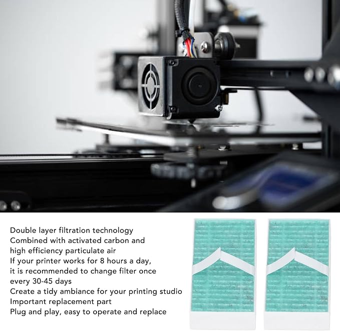 2Pcs Air Filter for Flashforge Adventurer 5M Series 3D Printer, Air Purifier - Image 4