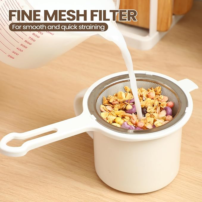 LemonRoad Set of 3 Stainless Steel Mesh Strainer 304 Fine Mesh Filters - Image 4