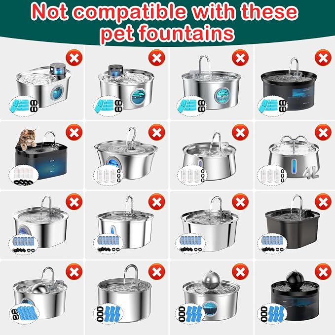 Cat Water Fountain Filters, Cat Fountain Replacement Filters - Image 2
