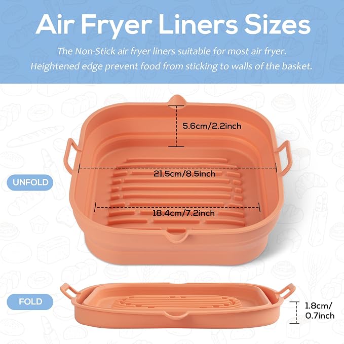 Silicone Air Fryer Liners Square - Image 3