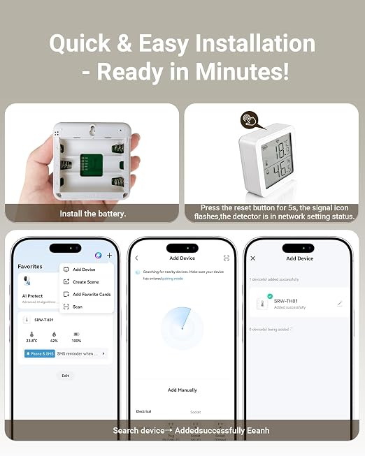 Smart WiFi Thermometer Hygrometer, Indoor Temp Humidity Monitor - Image 6