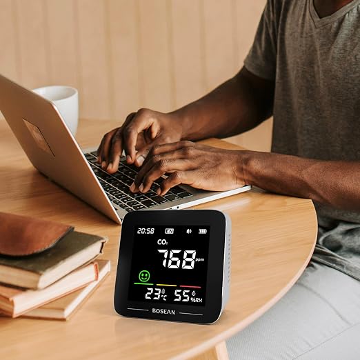 Air Quality Monitor Indoor, Portable CO2 Monitor Air Quality Tester - Image 6