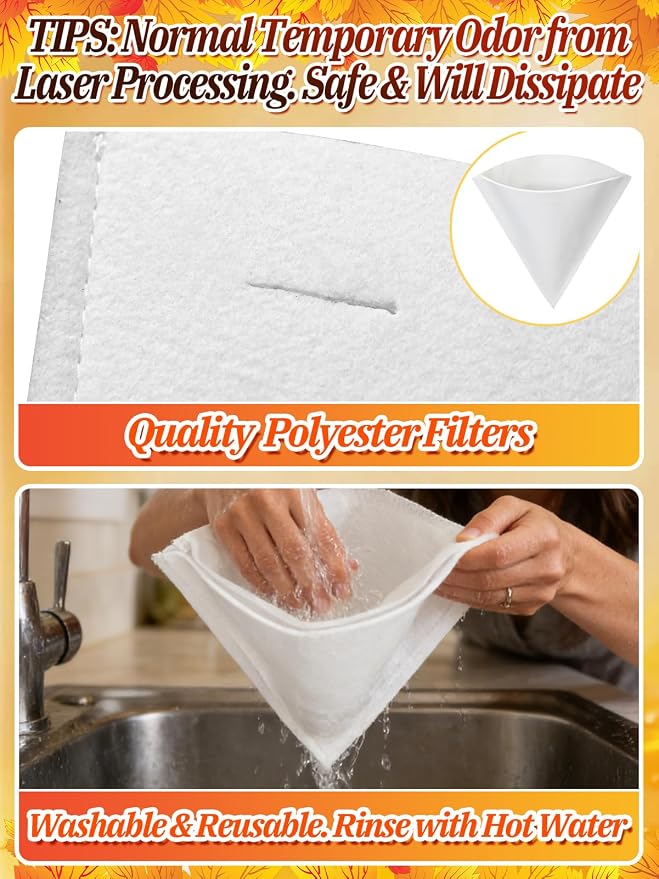 6pcs 2.3 Quart Maple Syrup Filter Cone Set - Image 4