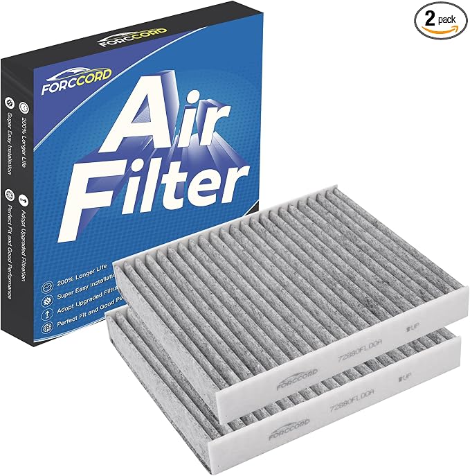 2 Pack HEPA Cabin Air Filter Fits by Forccord