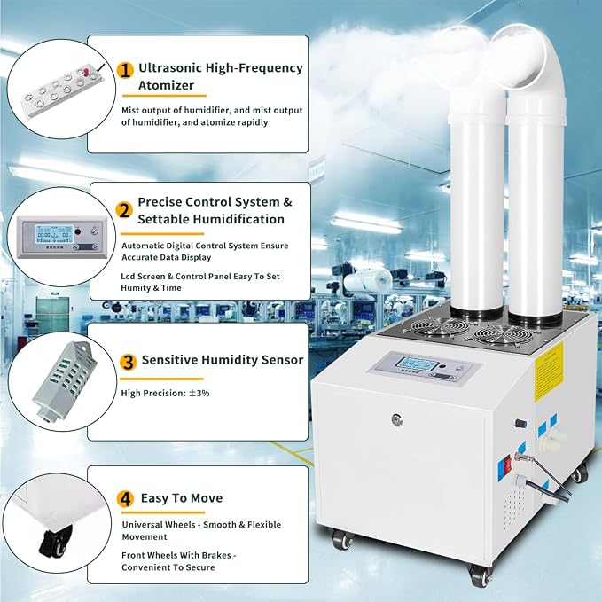 Automatic Ultrasonic Industrial Agricultural Humidifer 14000ml/h Highest Cool - Image 3