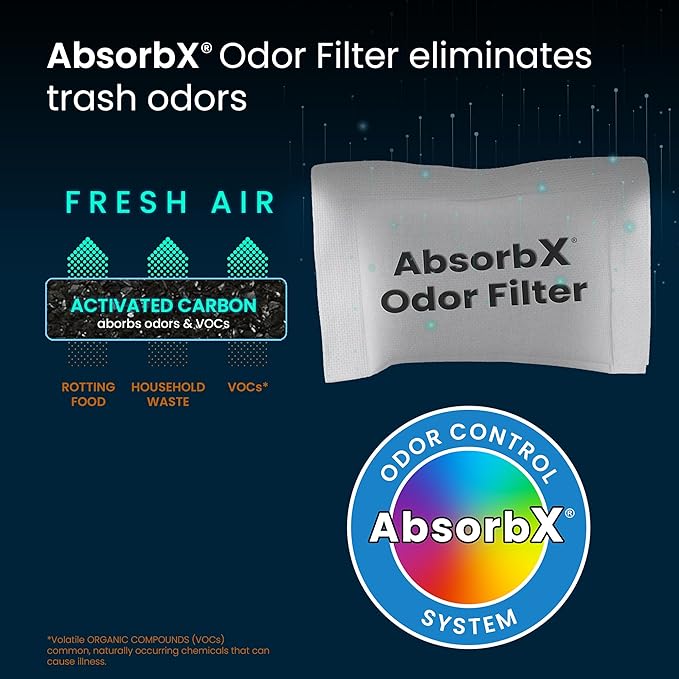 iTouchless Official Trash Can Deodorizer AbsorbX 3-Pack All Natural Activated - Image 3