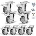 4" Swivel Plate Casters with Brake by CLOATFET