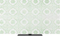 Abstract Damask Green Floral Indoor TV Cover, Elastic TV Screen Protector by Unknown