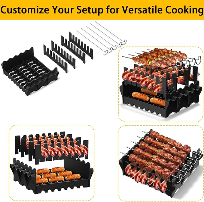 Silicone Air Fryer Rack, 3 in 1 Grill Rack Set Air Fryer Accessories - Image 4