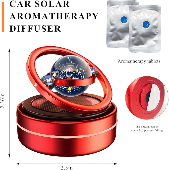 Car Air Freshener, Rotating Aromatherapy Fidget Spinner Dashboard Ornament - Image 2