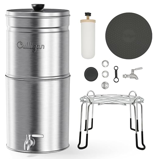 Culligan MaxClear 3 Gallon Gravity Water Filter System, Brushed Stainless-Steel - Image 6