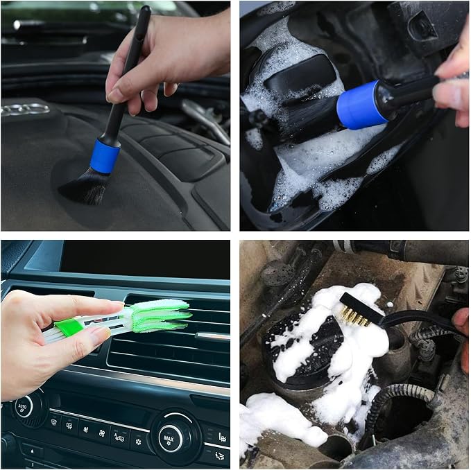 HMPLL 10pcs Detailing Brush Set, Including 5 car Cleaning Brush, 3 Wire Brush - Image 6