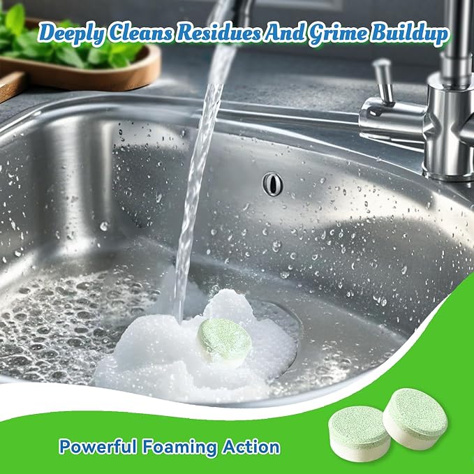 Garbage Disposal Cleaner Deodorizer Tablets-24 Pack Deep Cleaning Disposer - Image 3