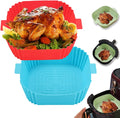 LYHOLKEER 2Pcs Silicone Air Fryer Liners 7.6inch by LYHOLKEER