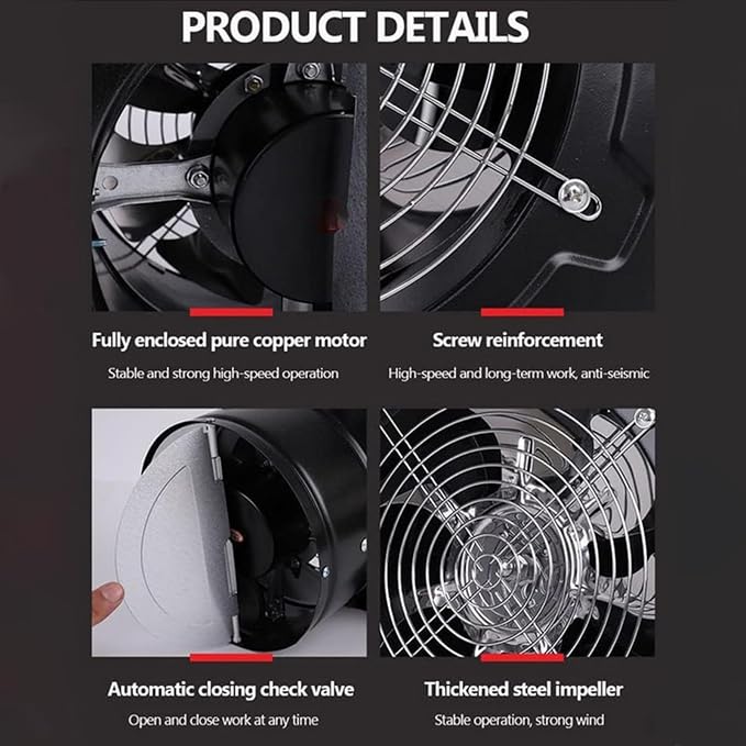 12 inch, Upgraded Quiet Kitchen Exhaust Fan - Image 6