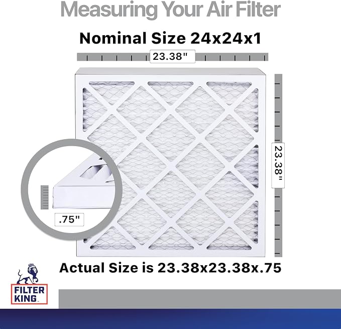 Filter King 24x24x1A Carbon Air Filters | 4 Pack | Carbon MERV 8 HVAC Pleated - Image 2