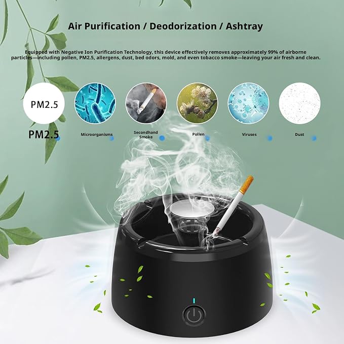 Smokeless Ashtrays for Cigarettes Indoor, Smokeless Ash tray for Home, smoke - Image 5