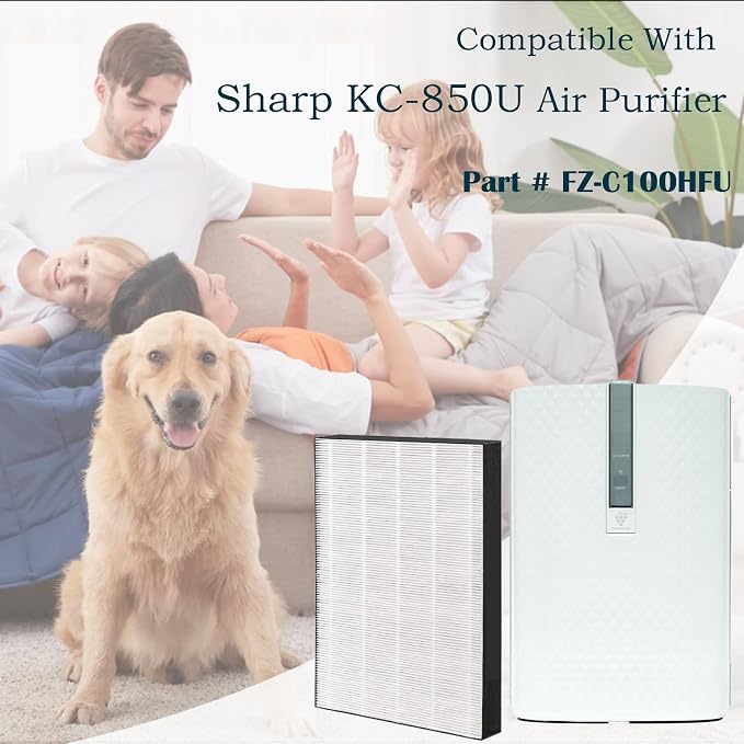 KC-850U Filter for Sharp Air Purifier Part # FZ-C100HFU | Used for Living Room - Image 2