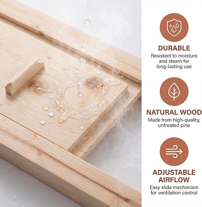 Veemoon Air Ventilation Panel Sauna Vent Panel 1 Set Steam Room Vent Adjustable - Image 8