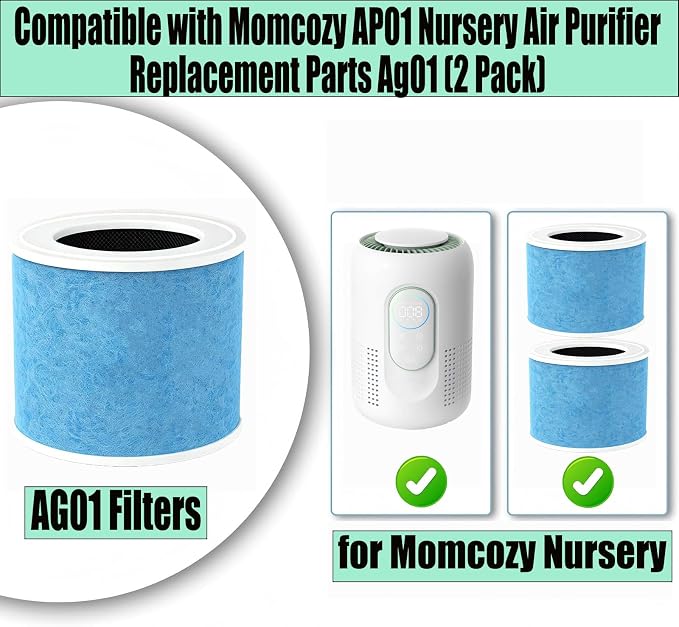 AG01 Filters Replacement for Momcozy AP01 Nursery Air Purifier, 4-in-1 True - Image 2