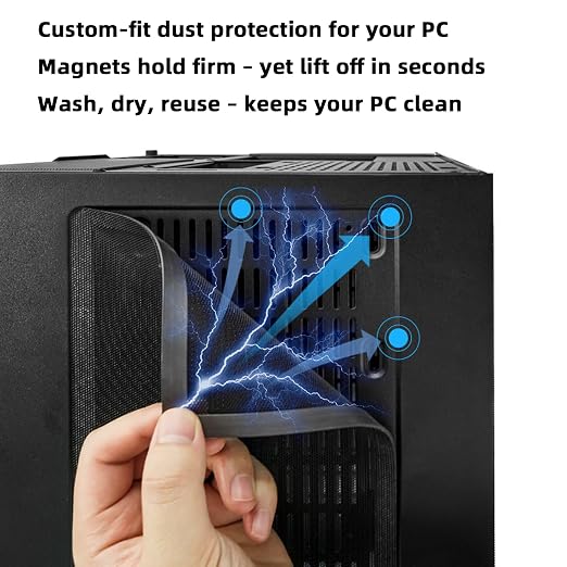PC Dust Filter Mesh, 2 Pack, 0.8mm Holes, - Image 4