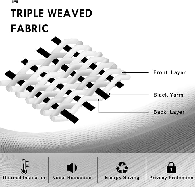 DWCN Blackout Curtains for Bedroom – Thermal Insulated Energy Saving Drapes for Living Room, Brown, W 38 x L 84 Inch, Set of 2 Rod Pocket Curtain Panels