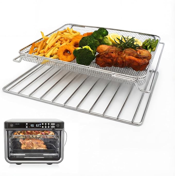 Air Fryer Basket & Wire Rack Set by KINLYBO