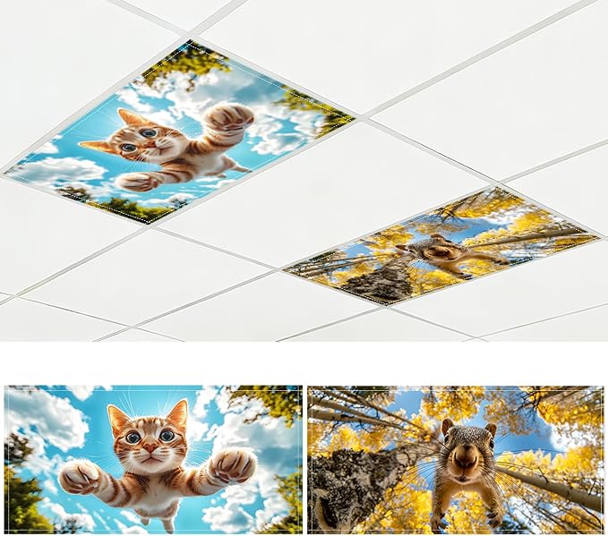 Fluorescent Light Covers-2 Pack 4 x 2 Feet Magnetic Ceiling Light Cover Room by BSFHH