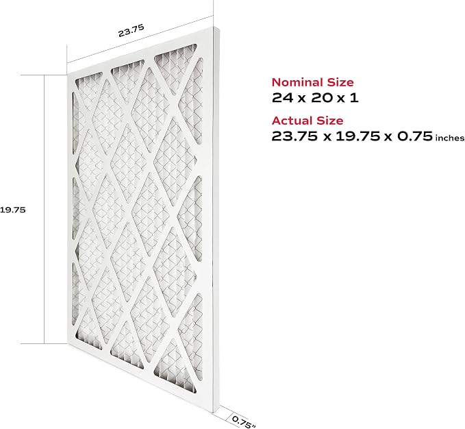 True Blue 20x24x1 MERV 11 Allergen Air Filter | Electrostatic Pleated HVAC - Image 2