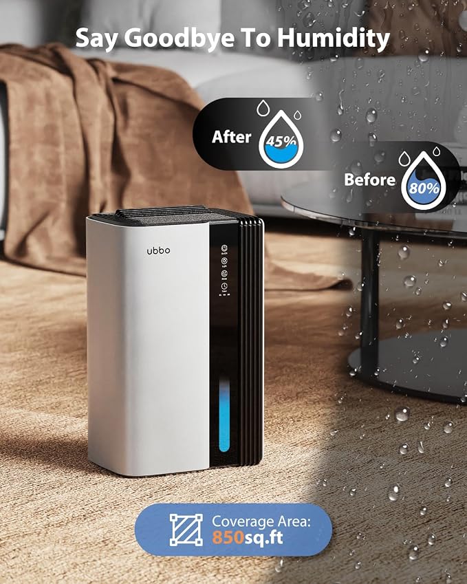 UBBO 95oz Dehumidifiers for Home, 1000 Sq.Ft Dehumidifier - Image 2