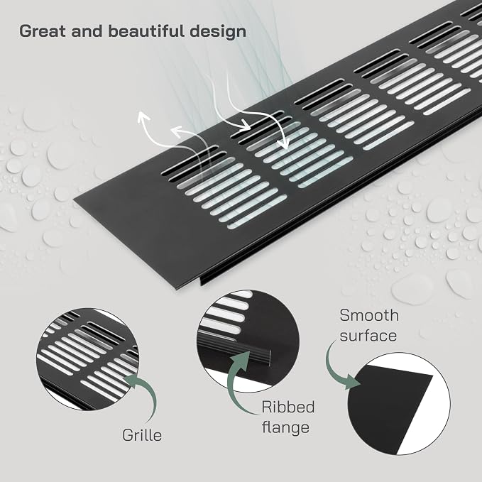 Vent Systems 15.75 x 3.15 Inch Air Supply Ventilation Grille - Image 3