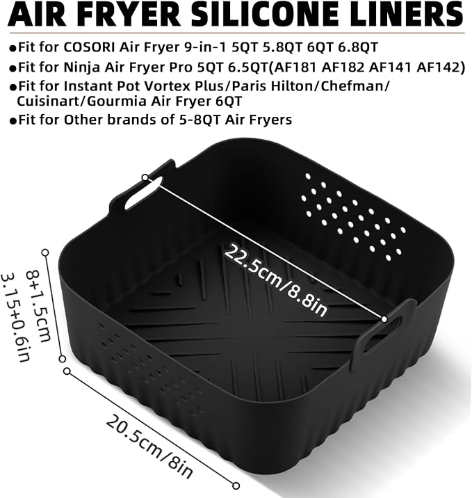 LYHOLKEER Air Fryer Silicone Liners - Image 2