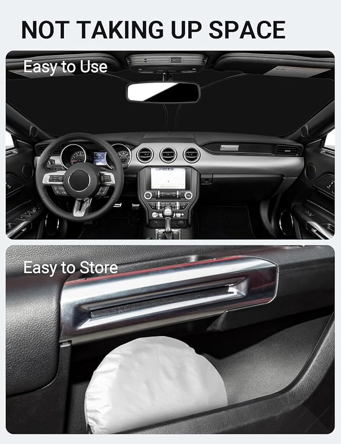 Proadsy 2026 Upgrade Front Windshield Sun Shade Foldable Sunshade Protector - Image 9