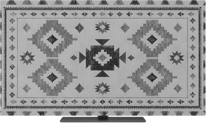 Southwestern Tribal Geometric Indoor TV Cover, Elastic TV Screen Protector by Unknown