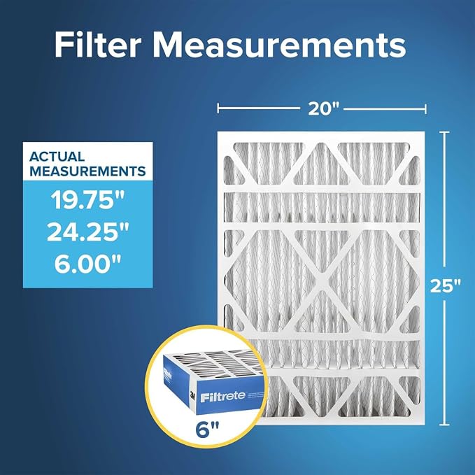 Filtrete 20x25x6 AC Furnace Air Filter, MERV 13, MPR 1900, Premium Allergen - Image 2