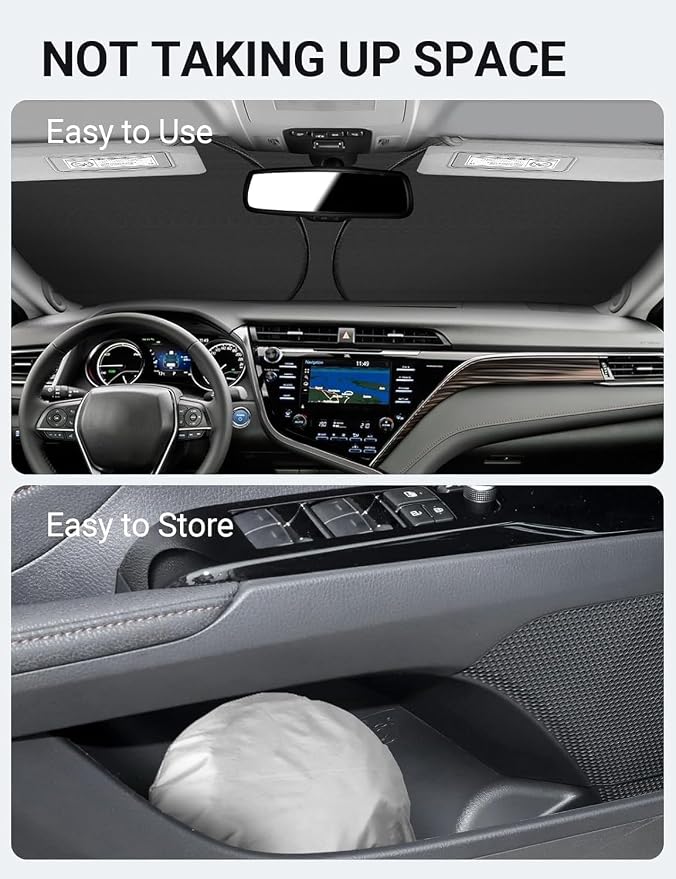 Proadsy 2026 Upgrade Windshield Sun Shade Custom Fit 2018-2025 2026 Toyota - Image 9