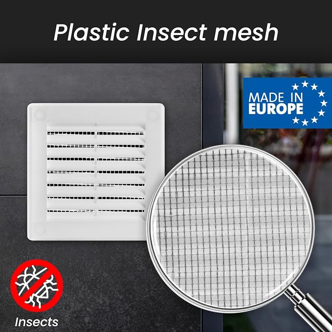 Repa Market 4 x 4 Inch White Square Air Vent Cover - Image 3