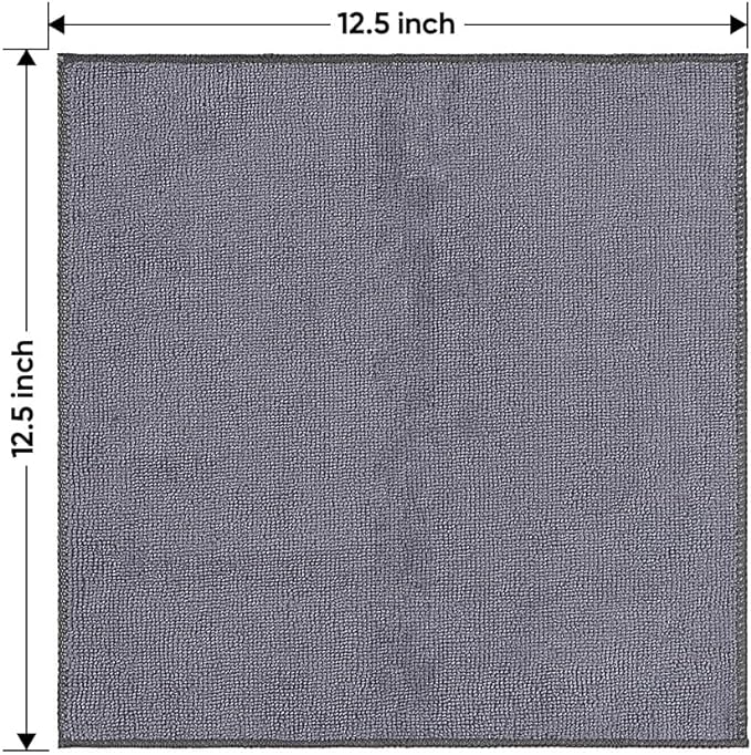 HOMEXCEL Grey Microfiber Cleaning Cloth 50 Pack, 12.5 x 12.5 inch Microfiber - Image 7