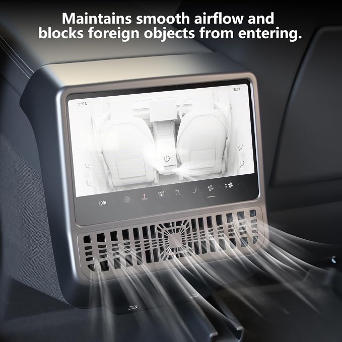 TOPABYTE Rear AC Vents Cover for Tesla Model Y Juniper Model 3 Highland | Rear - Image 4